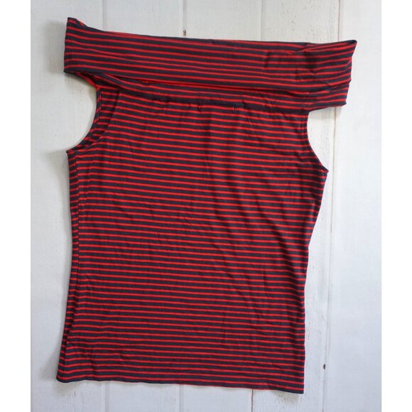 Lauren Ralph Lauren Women Navy/Red Striped Blouse Top – Size M - Picture 6 of 6
